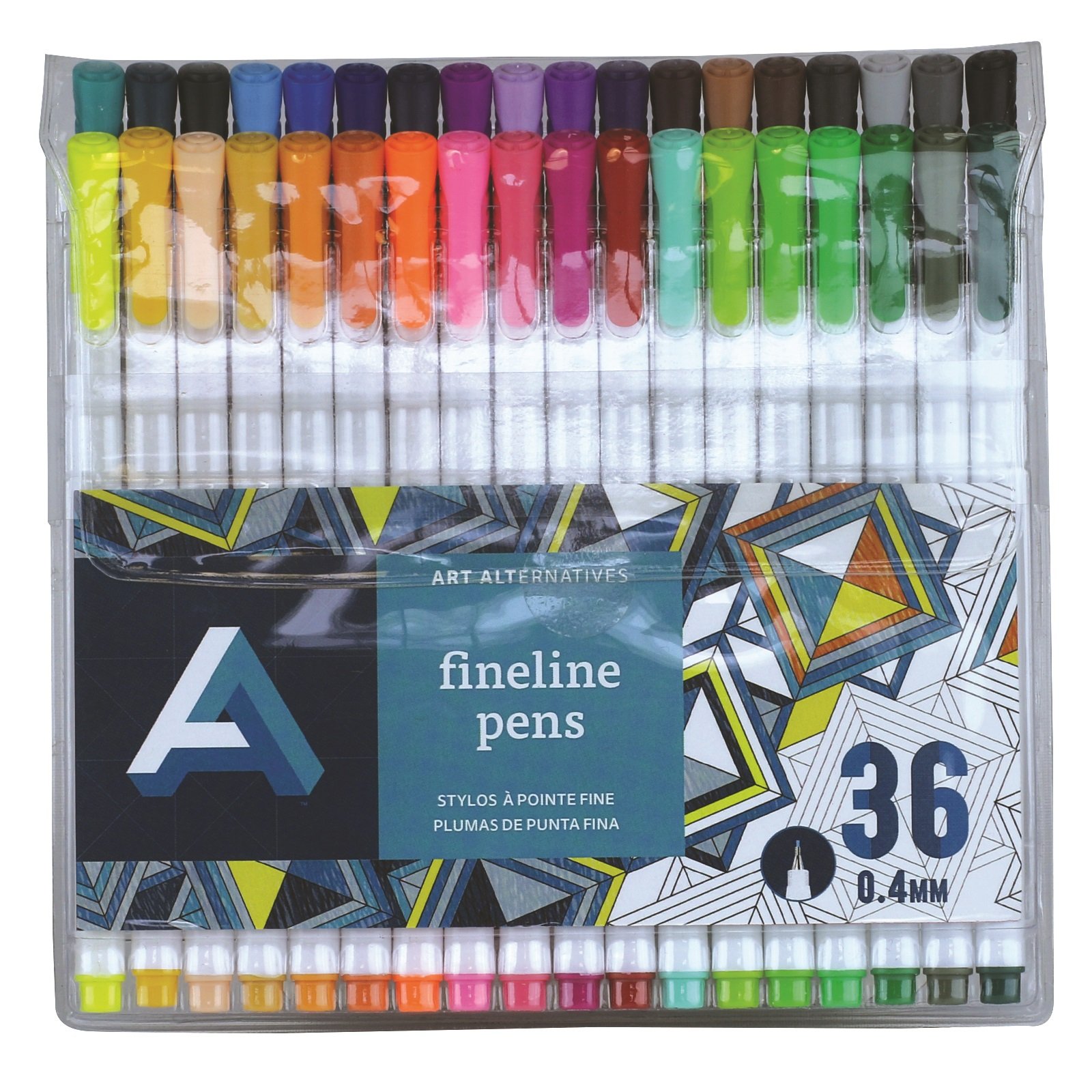 Art Alternatives Fineline Pen 36-Color Set, Multicolor, 1 Count (Pack of 1)