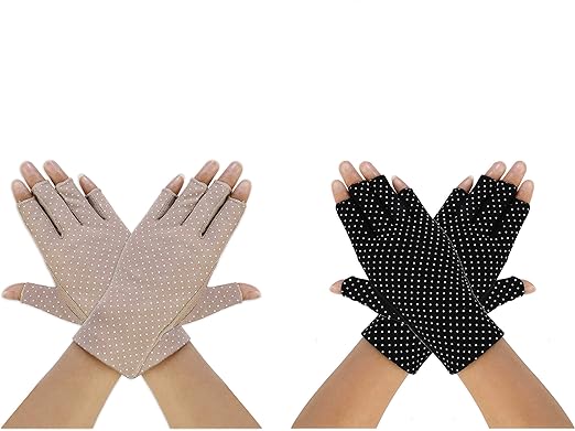 Damen Handschuhe Elastan Sonnenschutz Elastizität Etikette Kurz Weiß Handschuhe