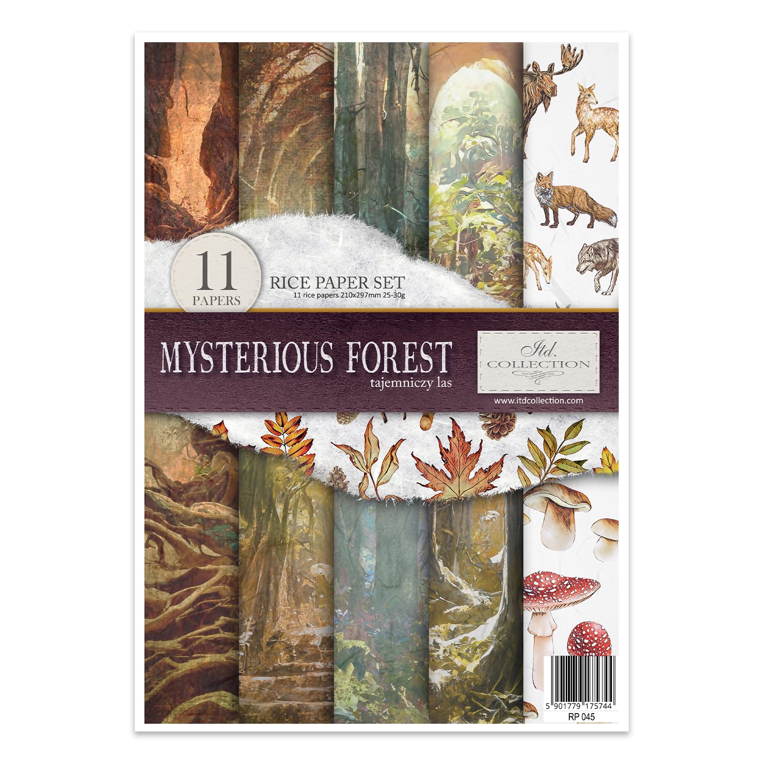 ITD Collection Mysterious Forest Rice Paper RP045 29.7 x 21 cm — image 1