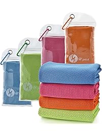 U-pick [4 Packs] Cooling Towel (40"x 12"), Ice Towel, Microfiber Towel, Soft Breathable Chilly Towel for Yoga, Sport, Gym, Workout,Camping, Fitness, Running, Workout & More Activities