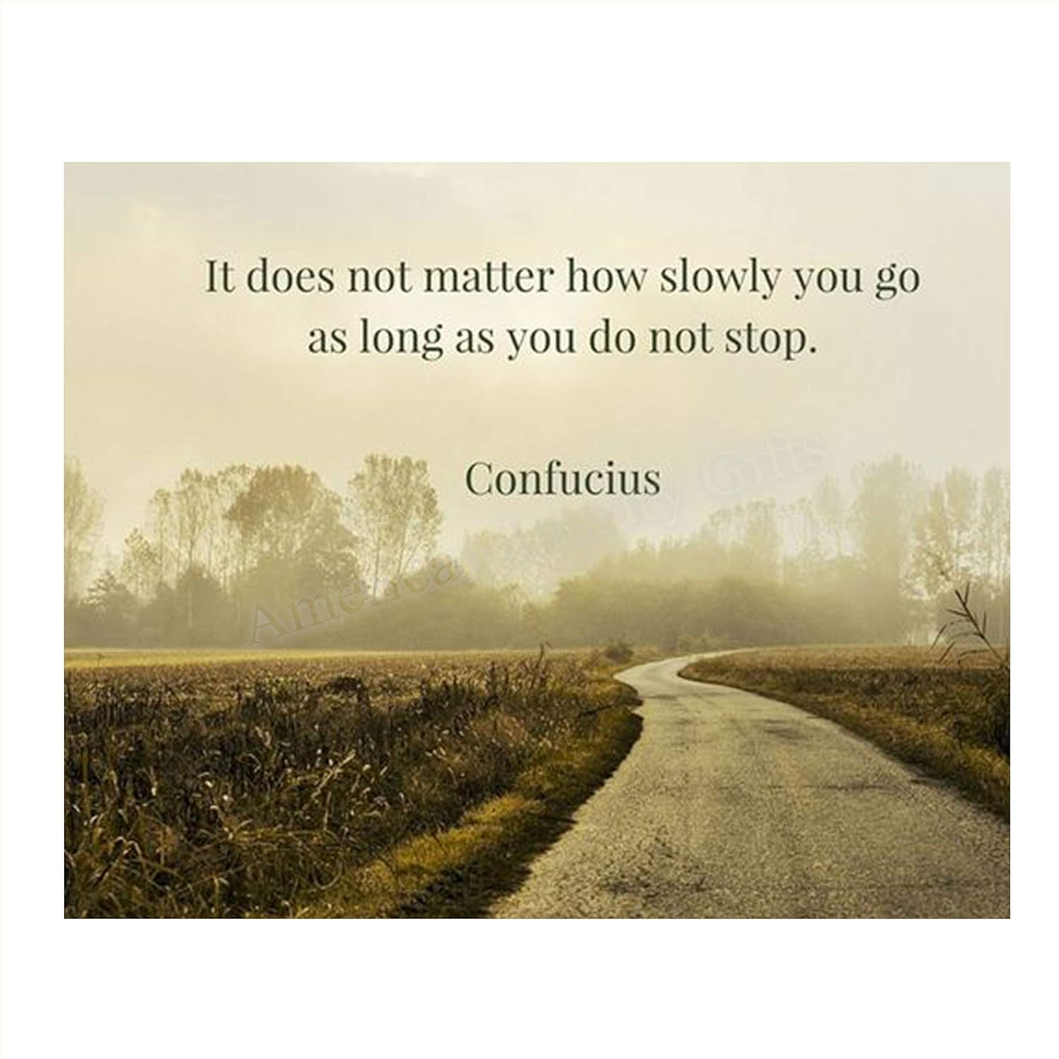 Amazon Com Do Not Stop Confucius Quotes Inspirational Wall Art 10 X 8 Motivational Wall Print Ready To Frame Home Office School Library Decor Perfect Gift Of Encouragement For Graduates Handmade