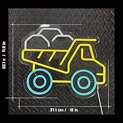 Engineering Vehicle Neon Sign for Wall Decor Tip
