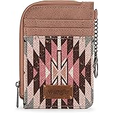 Montana West Wrangler Card Wallet for Women Vintage Aztec Western Credit Card Holder for Women Credit Card Wallet with Zipper Pocket WG2213-W005DPK