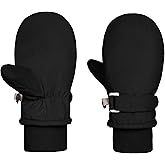 Urban Virgin Toddler Waterproof Outdoor Infant Mittens Baby Winter Gloves Dino Cuffed Warm Fleeced Kids Ski Gloves For Teens