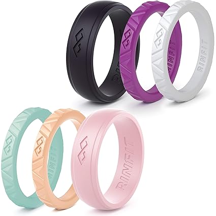 7 Pcs Men Women Wedding Ring Silicone Rubber Band Comfortable Elegant Jewellery Watches Warc Com Gh