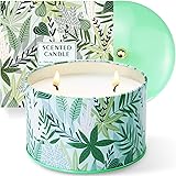 SCENTORINI Scented Candle, White Tea Soy Wax Candle, Double Wick Aromatherapy Candle, Mother's Day Candles Gift Set, 350 g