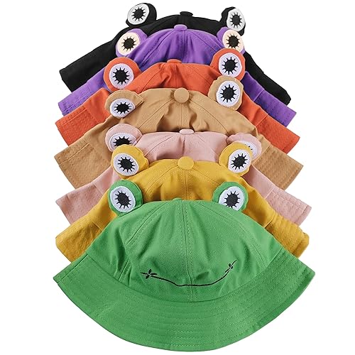 SAOROPEB Frog Hat for Adult Teens, Cute Bucket Hat, Cotton Funny