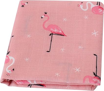 Lifetree Couverture D Emmaillotage Mousseline Bambou Coton Doux Lange Couverture Emmaillotage Bebe Design De Flamant Amazon Fr Bebes Puericulture