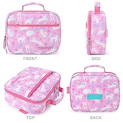 mibasies Kids Lunch Bag for Girls Toddler Insulated