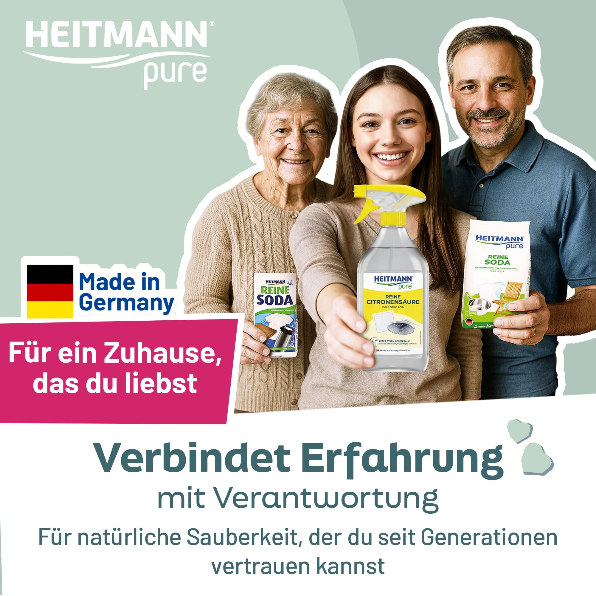 HEITMANN pure Reine Sauerstoffbleiche 350 g | Ökologisches Bleichmittel aus Aktiv-Sauerstoff & Soda für Wäsche & Haushalt | Waschmittel Pulver gegen Flecken & Schmutz 7