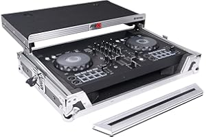 PROX LIVE PERFORMANCE GEAR ProX X-DDJFLX4LT ATA Flight Road Case For Pioneer DDJ-FLX4 DDJ-SB3 DDJ-400 DJ Controller with Laptop Shelf Classic Finish
