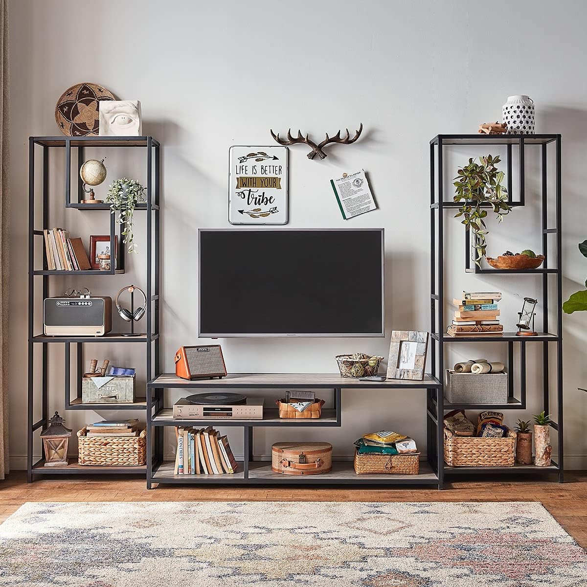 Linsy Home Coffee Table, Wood TV Stand with Storage Shelf for Home, Office, Hotel: Kitchen & Dining