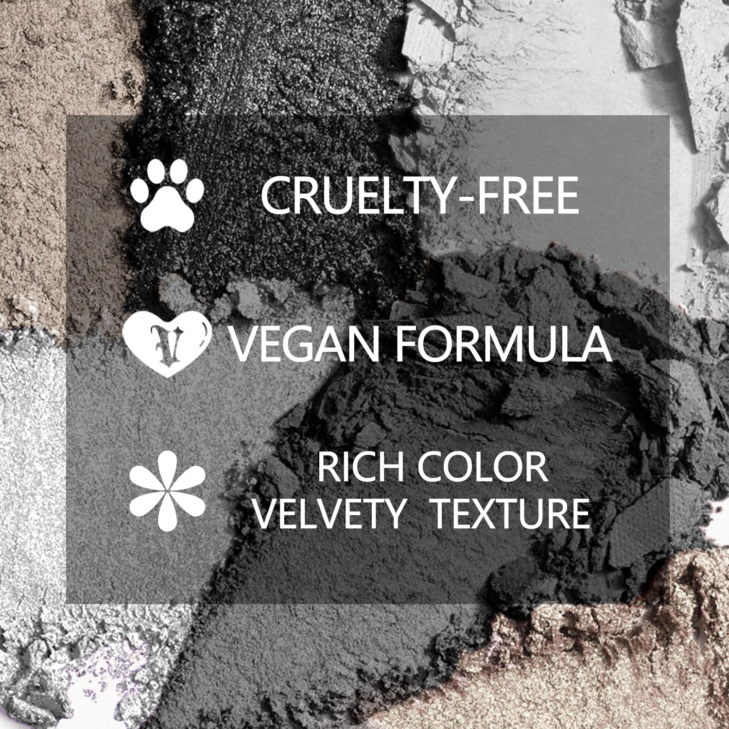 MAKI YIKA Black Grey Smokey Eyeshadow Palette, Matte Black White Gray Silver Smoky Eye Shadow, 9 Colors Black Eyeshadow Long Lasting Eye Makeup For Goth Look