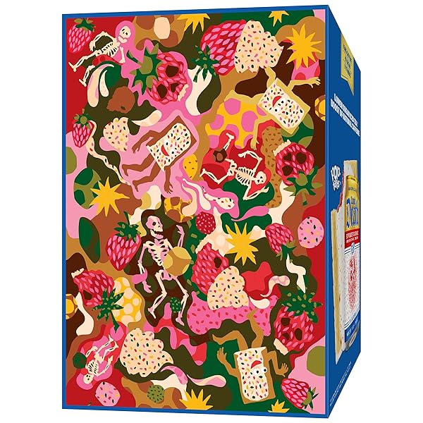LIQUID DEATH ICED TEA, POP-TARTS™ CARNAGE (POP-TARTS® FROSTED STRAWBERRY TOASTER PASTRY FLAVORED BLACK TEA), LESS SUGAR*, BOOST OF CAFFEINE, B VITAMINS, NO ARTIFICIAL SWEETENERS, 12 FL OZ (PACK OF 12)