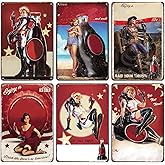 Babymiu Fashion Coke Poster Metal Tin Sign 6 Pack 8x12 Inch(with 20 Pcs Wall Nails)Gifts Merch Party Supplies Art Decoartion Vintage Aluminum Sign for Bathroom Home Wall Decor