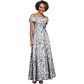 Alex Evenings Womens Formal Long Ballgown Mother of The Bride Dress with Pockets