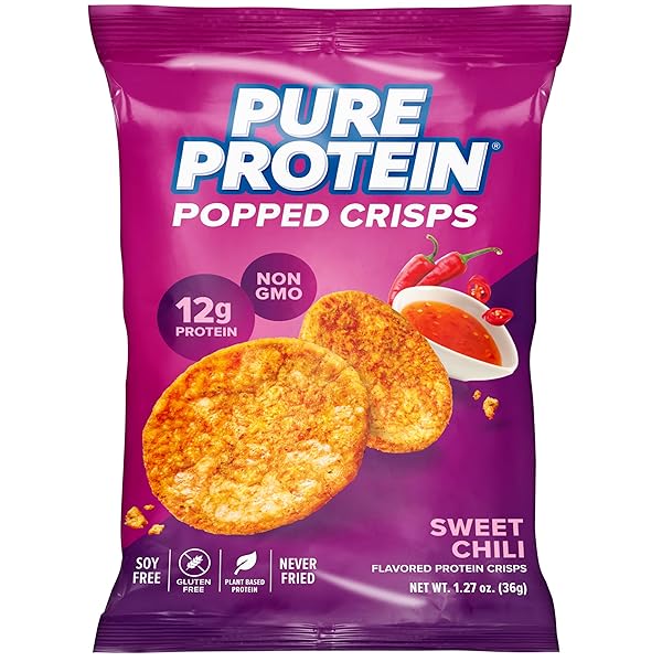 PURE PROTEIN POPPED CRISPS, SWEET CHILI, HIGH PROTEIN...