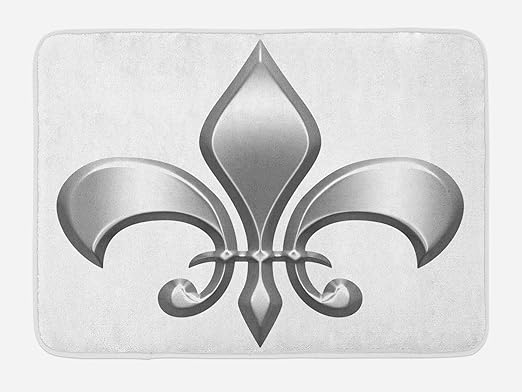 Amazon Com Ambesonne Fleur De Lis Bath Mat Lily Flower Nobility
