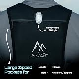 ArcticFit LED Running Vest Adjustable Reflective Hydration Phone Holder view 7