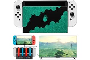 FUNLAB Switch Docking Station Compatible with Nintendo/OLED, Luminous Switch Charging Station for Joypad Charger, Multifuncti