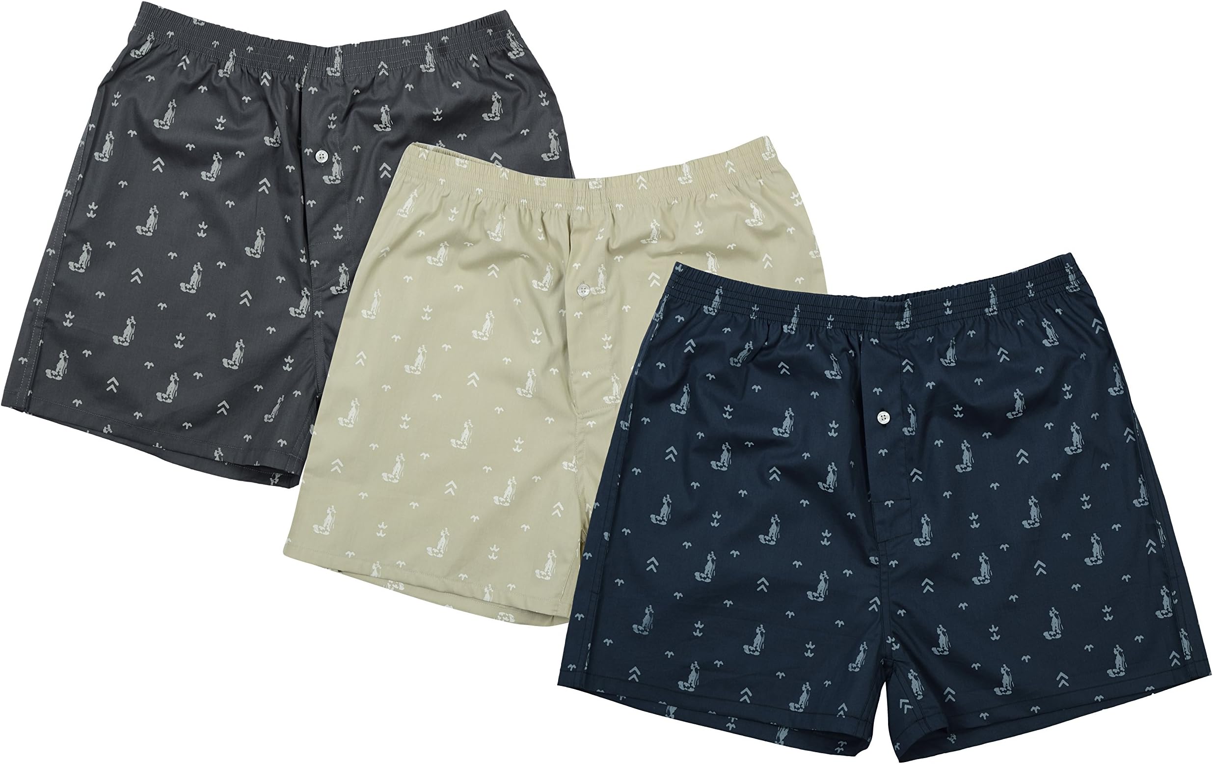 The Cotton Company Men's Cotton Boxers (Pack of 3)