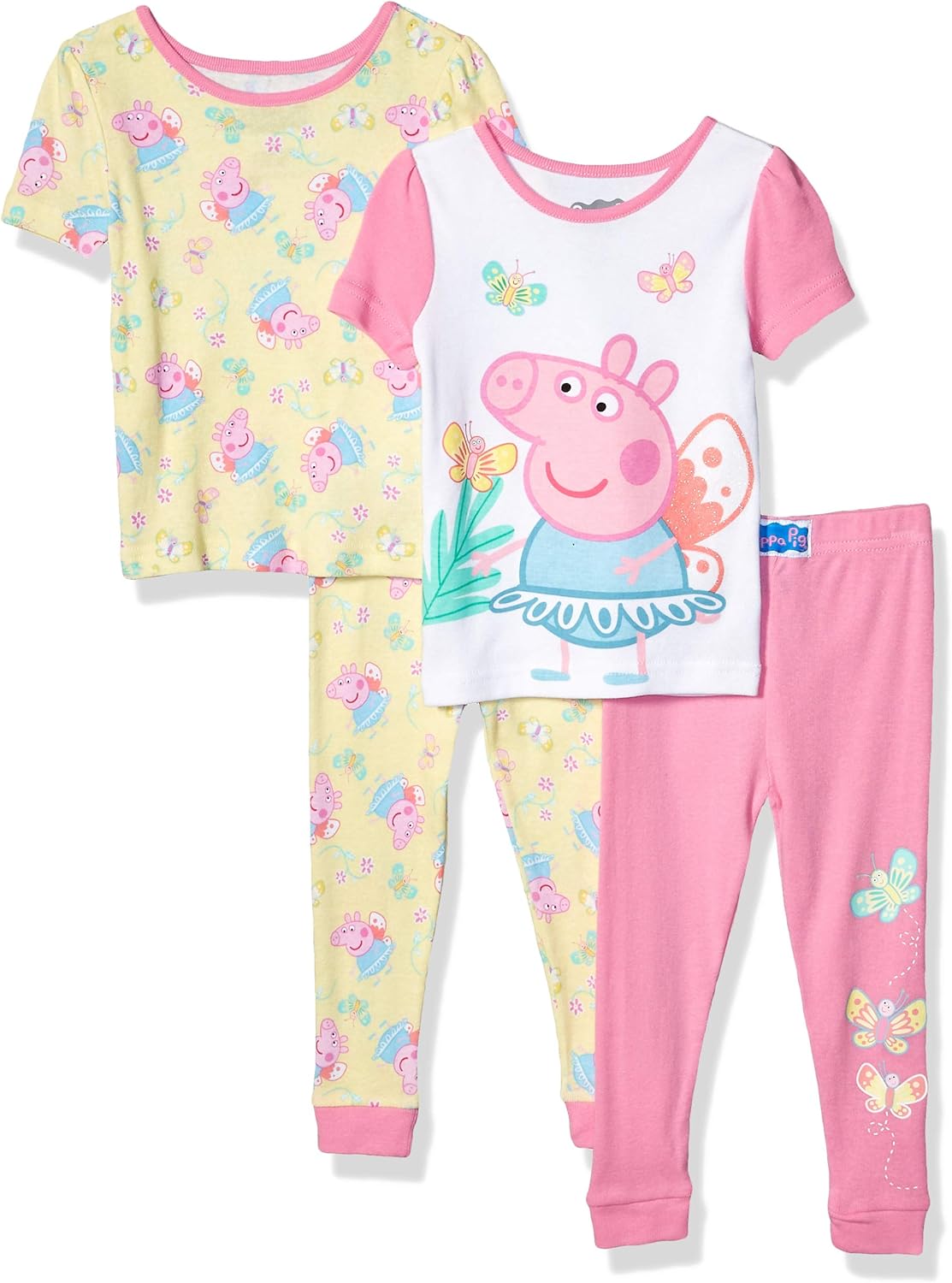 Peppa Pig Girls' 4 Piece Cotton Set Clothing