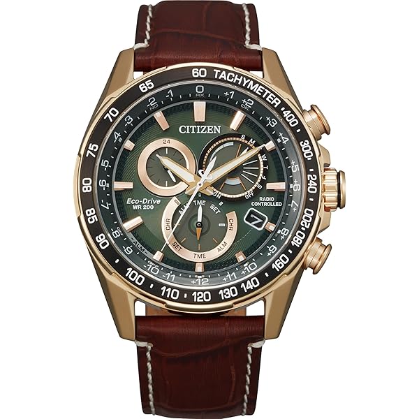 Citizen Mens Japanese Eco-Drive Watch 43mm Rose Gold-Tone