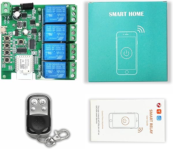 Interruptor de Rel Inteligente ZIGBEE de 4 Canales 5 12V Mdulo De Rel Wifi Funciona con Alexagoogle Assistant e Ifttt Compatible con La Aplicacin TUYA Smart Life