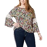 Tommy Hilfiger Womens Top Flare Sleeve Floral Sportswear Top