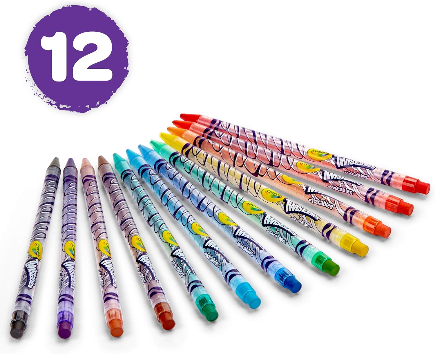 Crayola Twistables Erasable Colored Pencils, Assorted Colors, 12 Count, Gift for Kids: Toys & Games