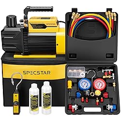 SPECSTAR 3/4 HP 7.2 CFM 2 Stage HVAC Vacuum Pump