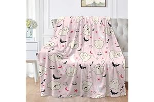 PICKLES IS MY LIFE Cute Ghost Printed Blanket Gifts for Halloween Throw Blanket for Women Men Soft Cozy Fleece Couch Living Room Bed Blanket for Kids Girls Boys—X-Small 40x30In (Toddler) PET