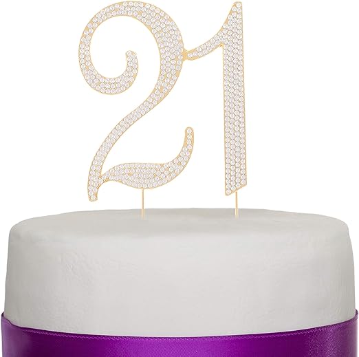 Amazon Com Ella Celebration 21 Cake Topper For 21st Birthday