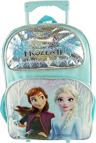 Amazon 子供 キャリーケース キャリーバッグ ディズニー アナと雪の女王2 ブルー アナ エルサ Lサイズ 子供用 キャリーケース キッズ リュックサック