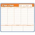 Knock Knock 5 Days a Week Paper Mouse Pad, Weekly Calendar Pad Tear Off & Daily To Do List Pad, 9.5 x 8-inches