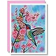 TUMYBee Humming Bird Greeting Card, Spring Themed, Handmade Paper Quilling Art for Mother's Day or Special Occasions