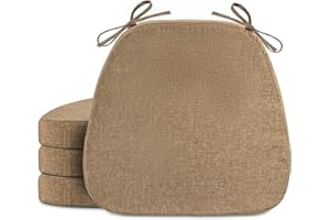 D-Shaped Chair Cushions for Dining Chairs, 2" Thickened Kitchen Seat Cushion with Removable Cover Anti Slip Indoor Chair Cush