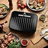 George Foreman Medium Electric Fit Grill Black 1630W Non-stick Easy Clean view 7