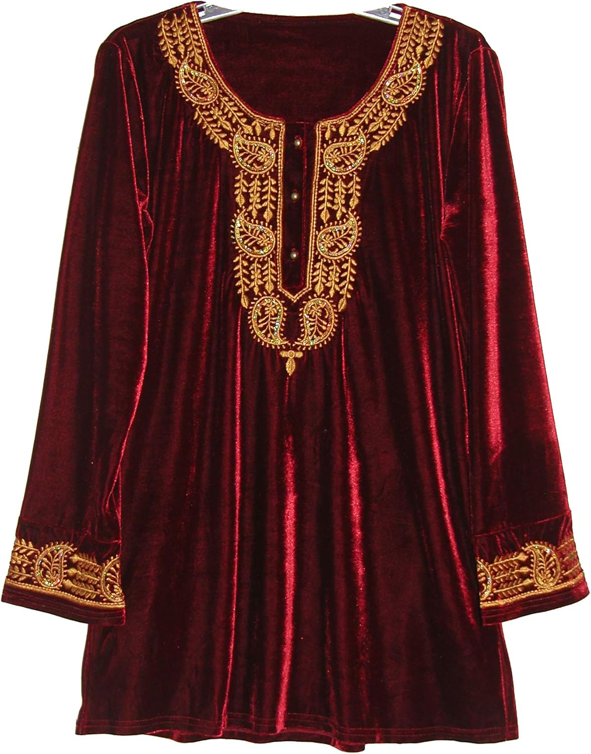 velvet tunic shirt