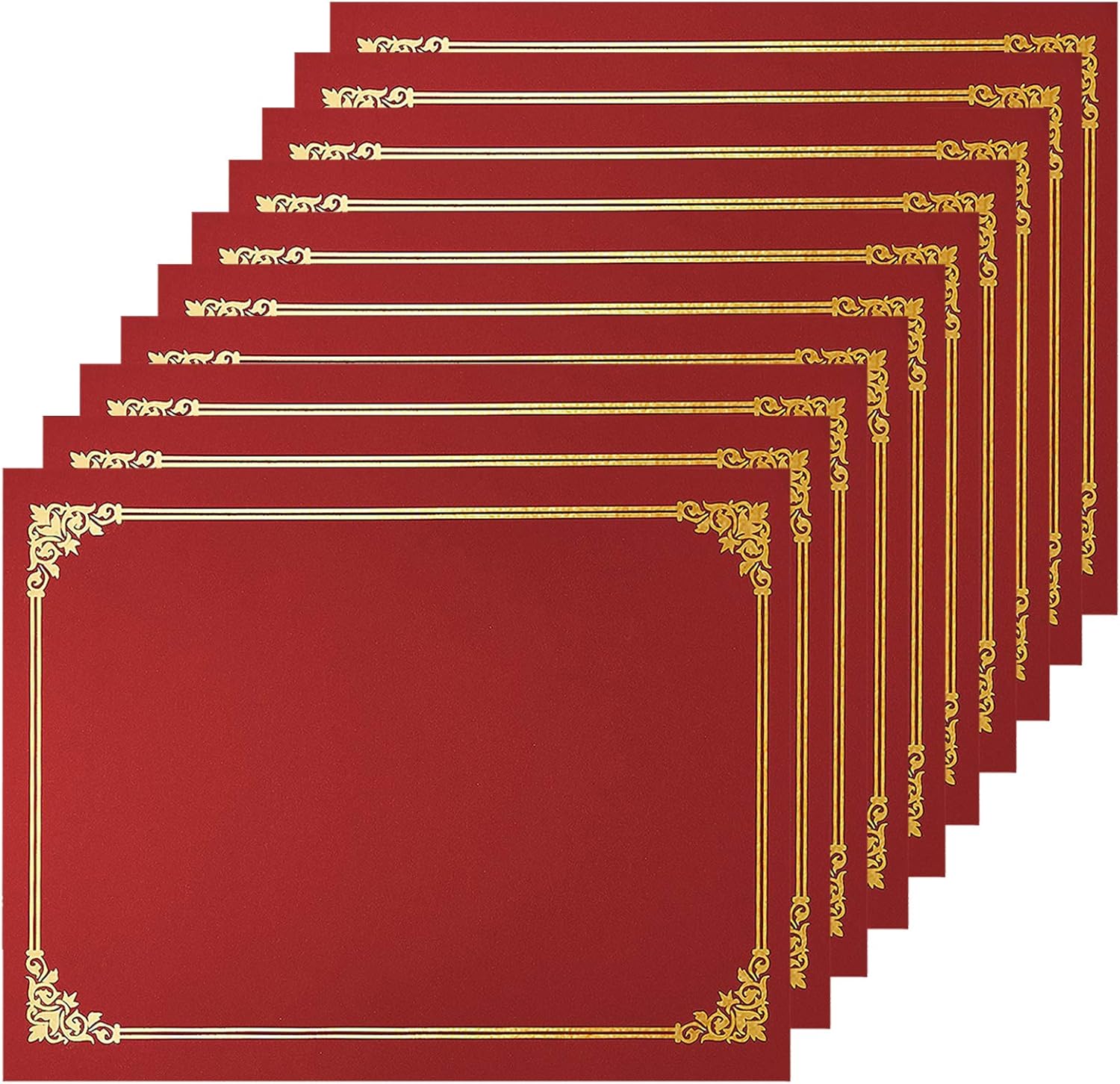 SUNEE Certificate Holders(Black, 30 Pack), Diploma Covers Gold Foil Border, for Letter Size 8.5x11 Certificates, Cardstock, Document Papers : Office Products