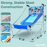 SereneLife Basketball Arcade Game Foldable Dual Shot Hoop with LED Scoreboard view 8