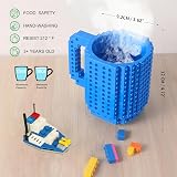 Lumsburry Build-on Brick Coffee Mug Blue Funny DIY Novelty Cup Gift view 2