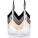 Caramel Cantina 4 Pack V Neck Padded Bralette Adjustable Straps