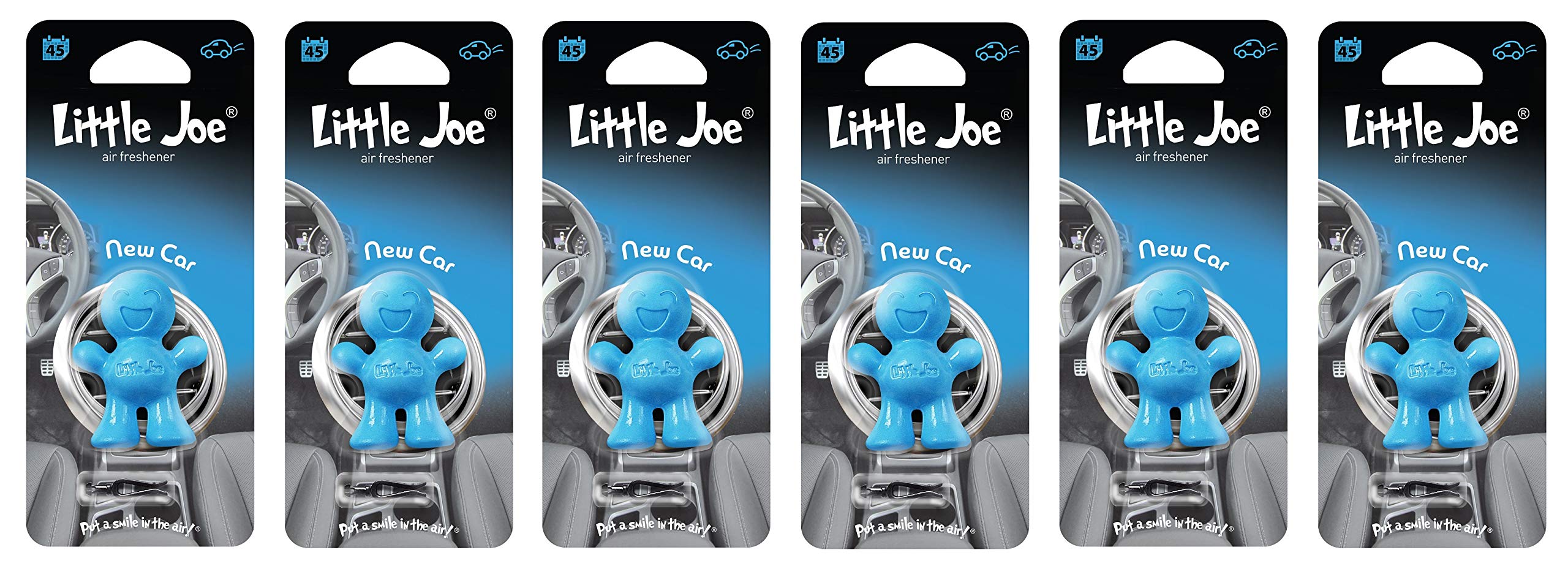 Little Joe LJ-22 Air Freshener, Blue New Car, 6 Pack