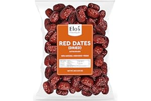Dried Red Dates (300g) Packed in Canada | No Added Sugar| Dried Jujube Berries, Jujube Date, Delicious Vegan Fruit, Sweet and