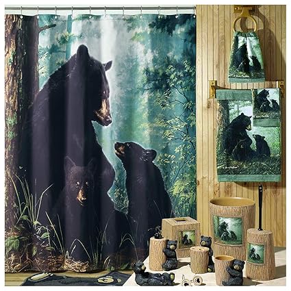 Ds Bath Black Bear Magnificent Paintings Waterproof Microfiber