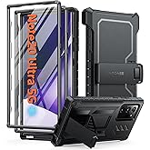 FNTCASE for Samsung Galaxy Note-20-Ultra Case: Military Grade Rugged Cell Phone Cover with Kickstand | Shockproof TPU Protection Bumper Matte Textured Design for Note 20 Ultra