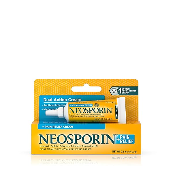 NEOSPORIN + PAIN RELIEF DUAL ACTION CREAM, .5 OZ