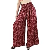 Boho Pants Palazzo Pants for Women with Pockets| Wide Leg high Waisted Flowy Pants for Women | Summer, Cruise, Vacation