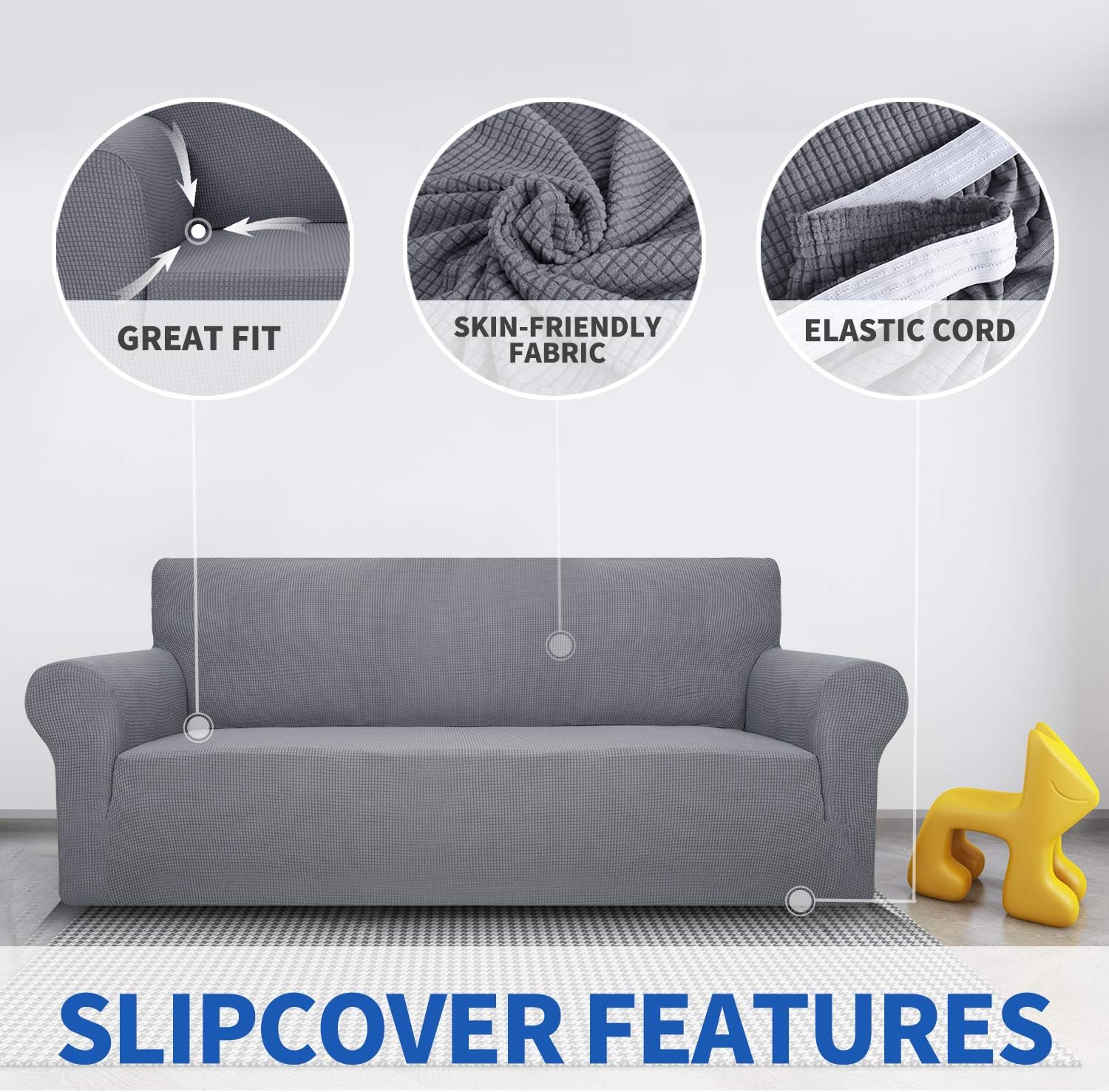 MAXIJIN Super Stretch Couch Cover for 3 Seater Couch - Image 4